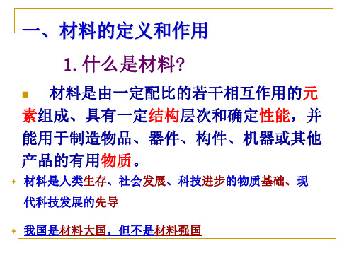 材料导论第九章 材料概论绪论