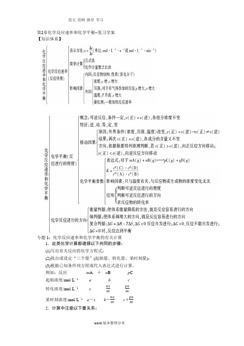 化学反应速率和化学平衡___复习学案
