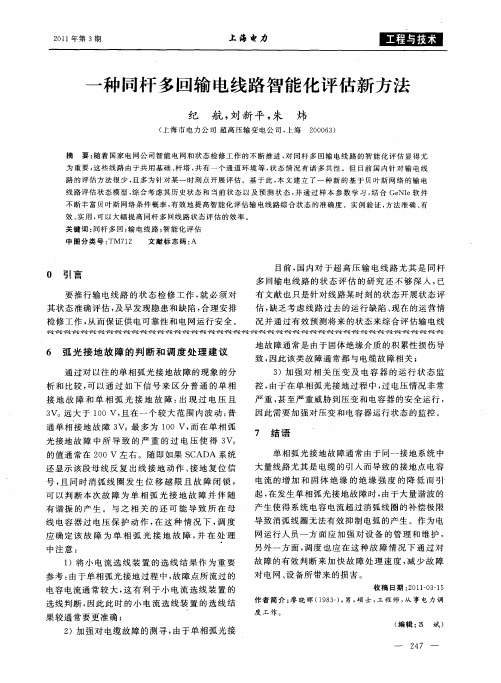 一种同杆多回输电线路智能化评估新方法