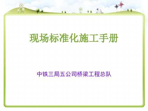 铁路现场标准化施工手册