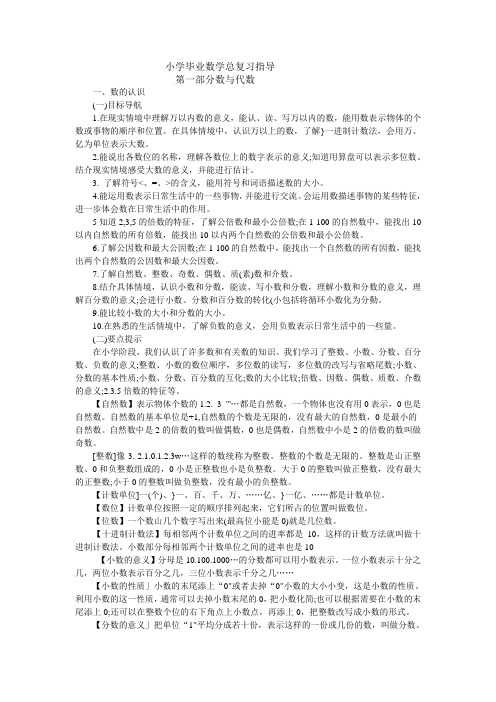 小学毕业数学总复习指导