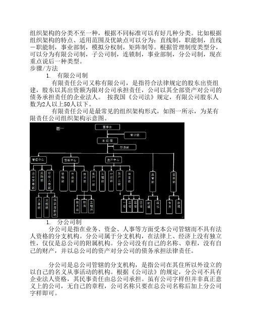 组织架构的分类