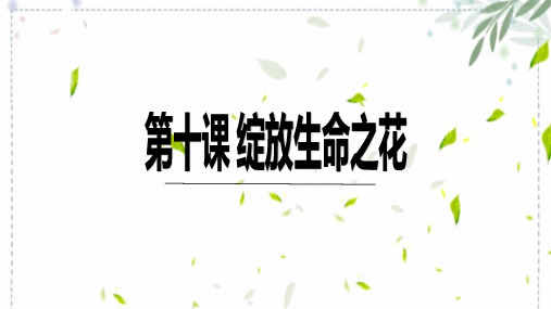 部编版七年级道德与法治上册感受生命的意义