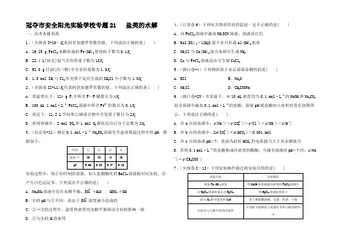 高考化学 盐类的水解高频考点专练试题