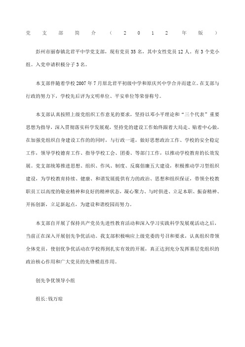 党支部简介