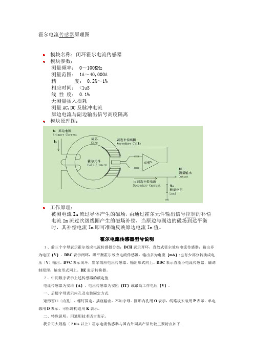 霍尔电流传感器原理图