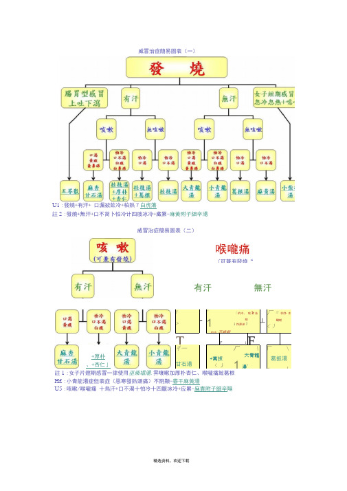 倪海厦感冒治症简易图表