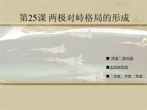 两极对峙格局的形成