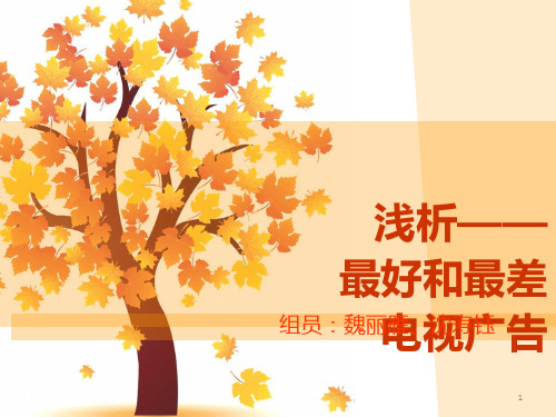 广告创意电视广告最好和最差分析PPT课件