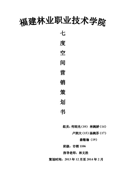 七度空间营销策划书(11