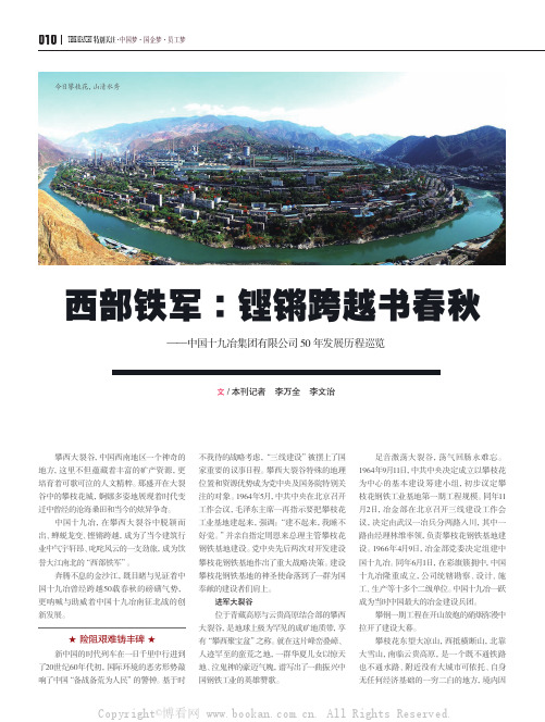 西部铁军：铿锵跨越书春秋——中国十九冶集团有限公司50 年发展历程巡览
