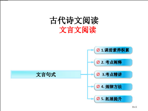 高考语文复习古诗文阅读文言句式市赛课公开课一等奖省名师优质课获奖PPT课件