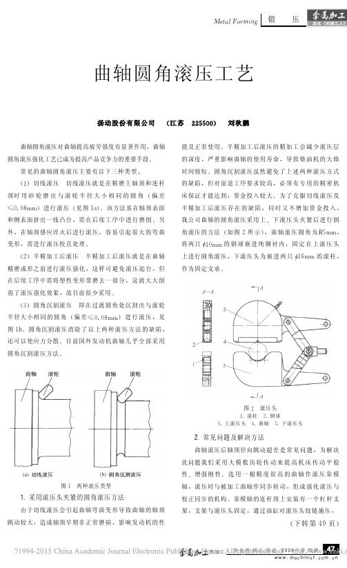 曲轴圆角滚压工艺
