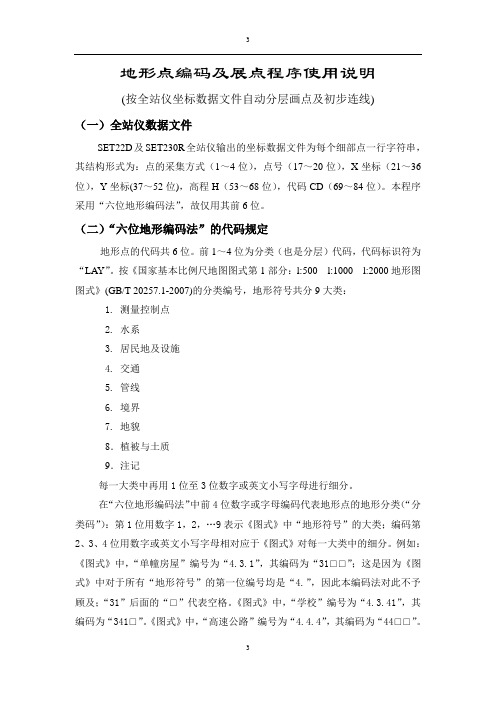 GIS应用 地理信息系统 地形点编码及展点说明