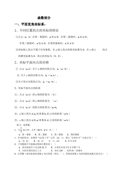 二次函数知识点总结