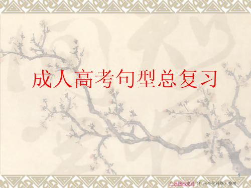 成人高考英语常用句型总复习