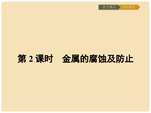 高中化学 3.2.2 金属的腐蚀及防止课件 新人教版选修2