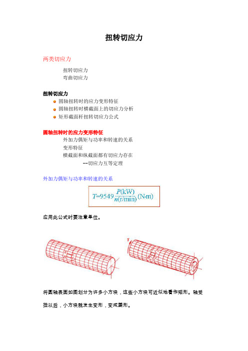 扭转切应力汇总