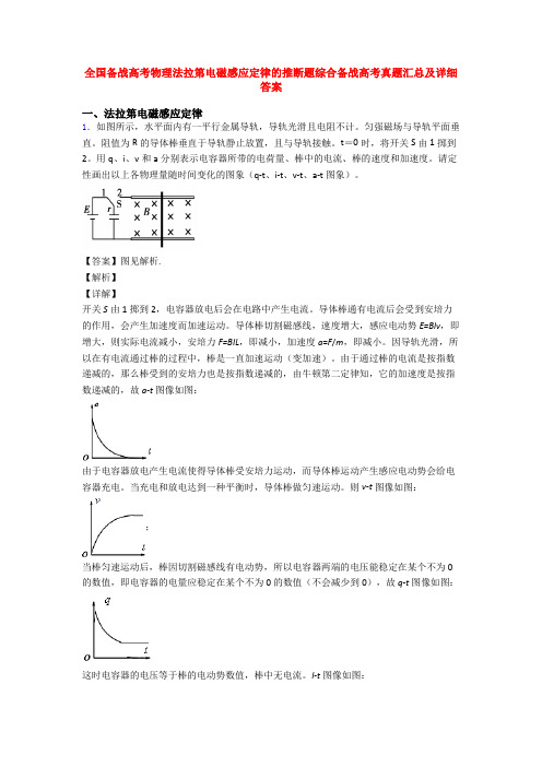 全国备战高考物理法拉第电磁感应定律的推断题综合备战高考真题汇总及详细答案