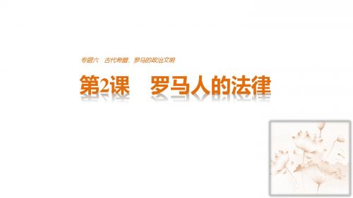 高中历史(人民版必修一)配套课件：专题六 古代希腊、罗马的政治文明第2课