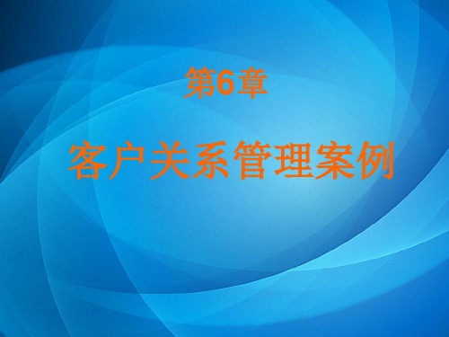 电子商务案例分析PPT   第6章 客户关系管理案例