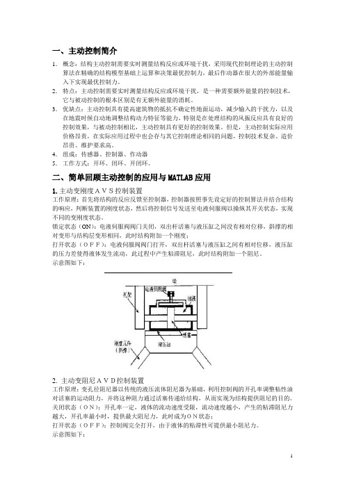 振动控制 主动控制算法简介..