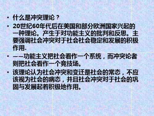 第九章社会冲突理论总结