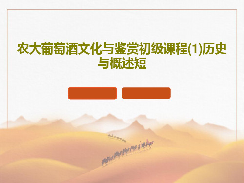 农大葡萄酒文化与鉴赏初级课程(1)历史与概述短PPT文档29页