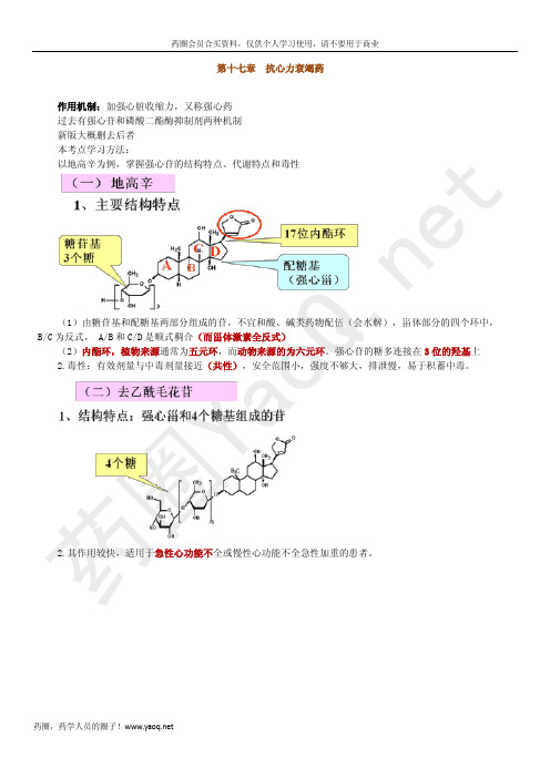 第十七章 抗心力衰竭药