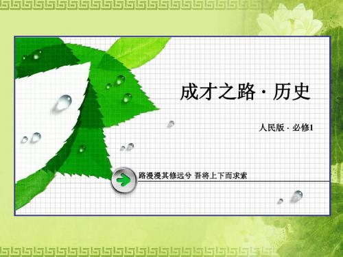 《成才之路》2015-2016学年高一人民版历史必修1课件 专题整合8