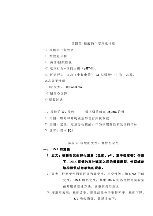 核酸的理化性质及杂交