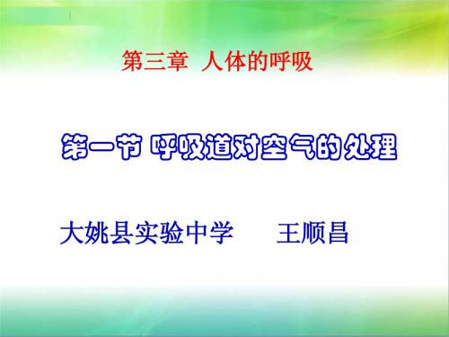 第一节呼吸道对空气的处理