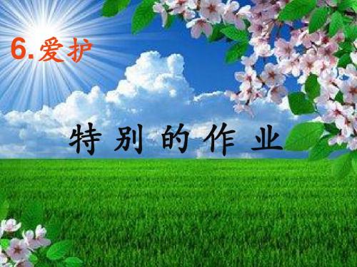 一年级语文下册6.2特别的作业 精选教学PPT课件2北师大版