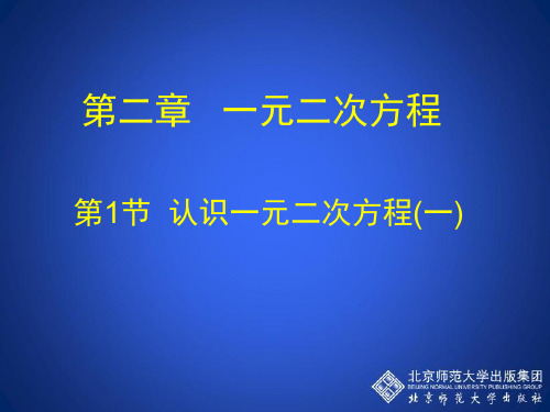 认识一元二次方程(一)演示文稿