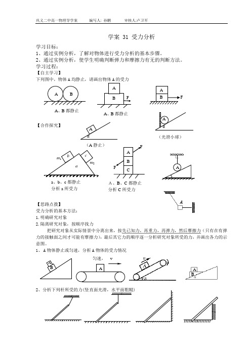 学案31 受力分析