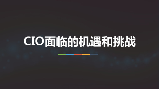 CIO首席信息官面临的机遇和挑战