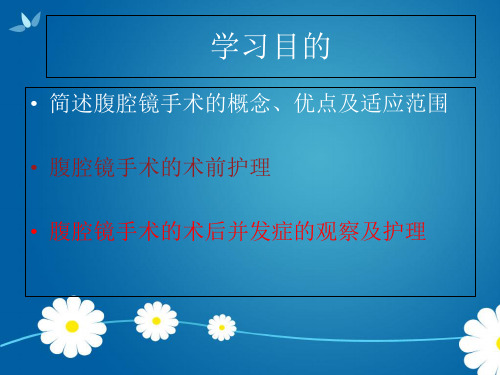 腹腔镜围手术期护理袁钰霞精品PPT课件