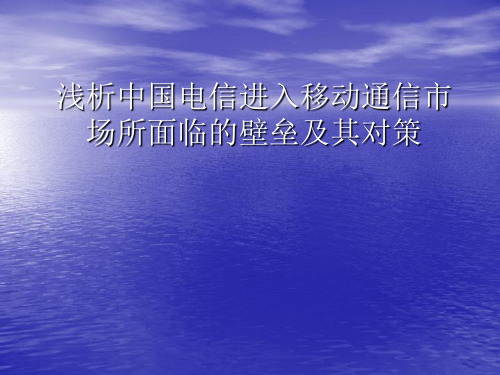 中国电信天翼案例分析ppt
