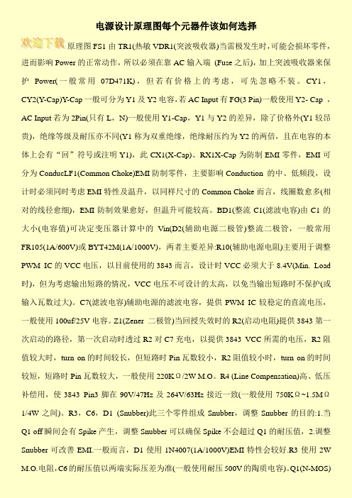 电源设计原理图每个元器件该如何选择