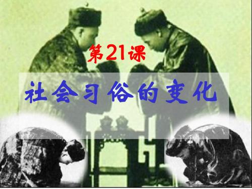 第21课 社会习俗的变化 华师大版