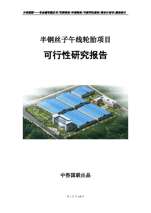 半钢丝子午线轮胎项目可行性研究报告立项申请报告模板