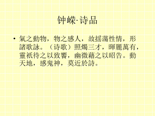 锺嵘《诗品》