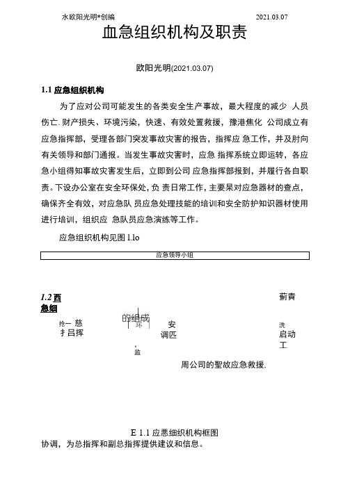 2021年应急组织机构及职责