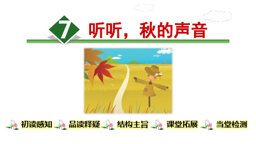三年级上册语文课件-7.听听,秋的声音∣人教部编版(共34张PPT)