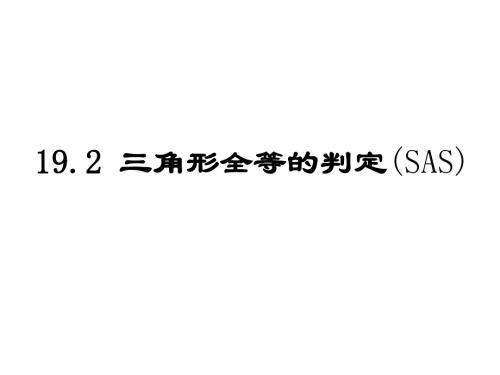 19.2.2 三角形全等的判定(SAS)-