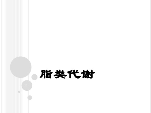 脂类代谢(2014.12)