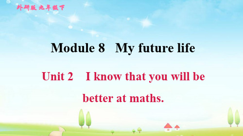 外研版九年级英语下册Module 8 Unit 2 I know that you will be better at maths.【习题课件】