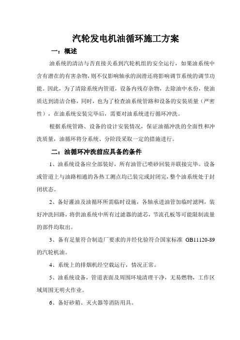 油循环方案