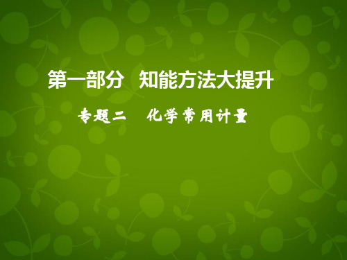 高考化学二轮复习 (知能方法大提升)专题二 化学常用计量课件 新人教版