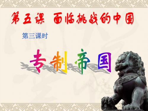 八年级历史与社会下册 第五单元第五课第三框专制帝国课件 人教版